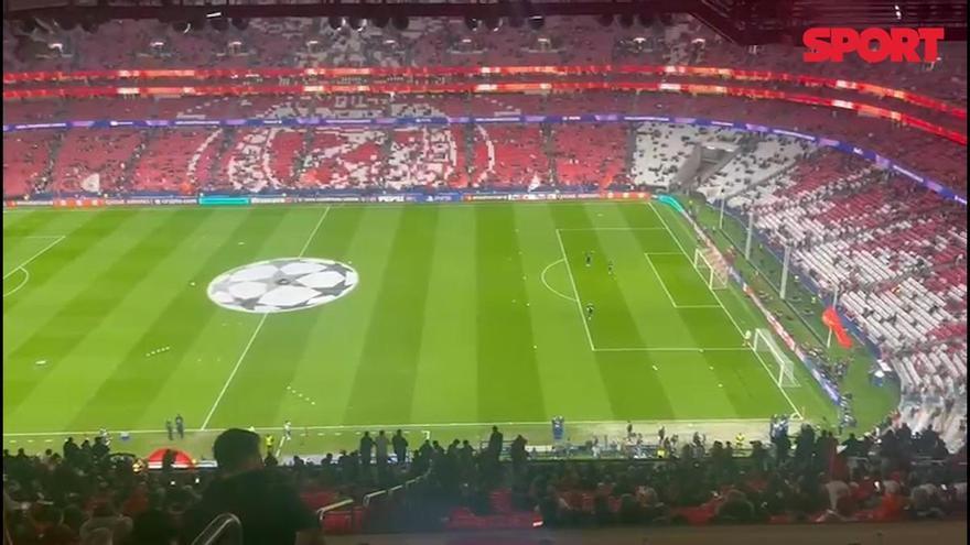 ¡Aplausos para Trubin en el calentamiento en el Da Luz!