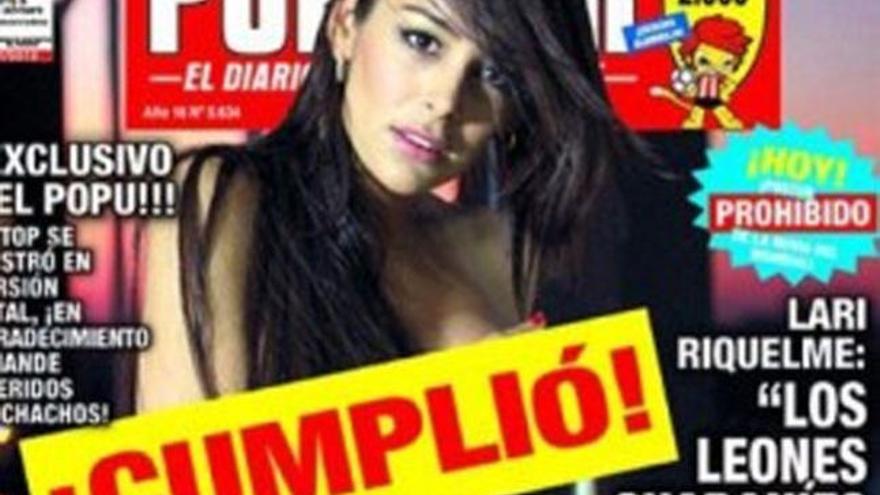 Larissa Riquelme se desnuda pese a la eliminación de Paraguay