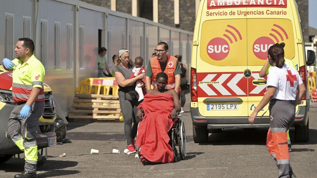 Migrantes llegados este miércoles a El Hierro.