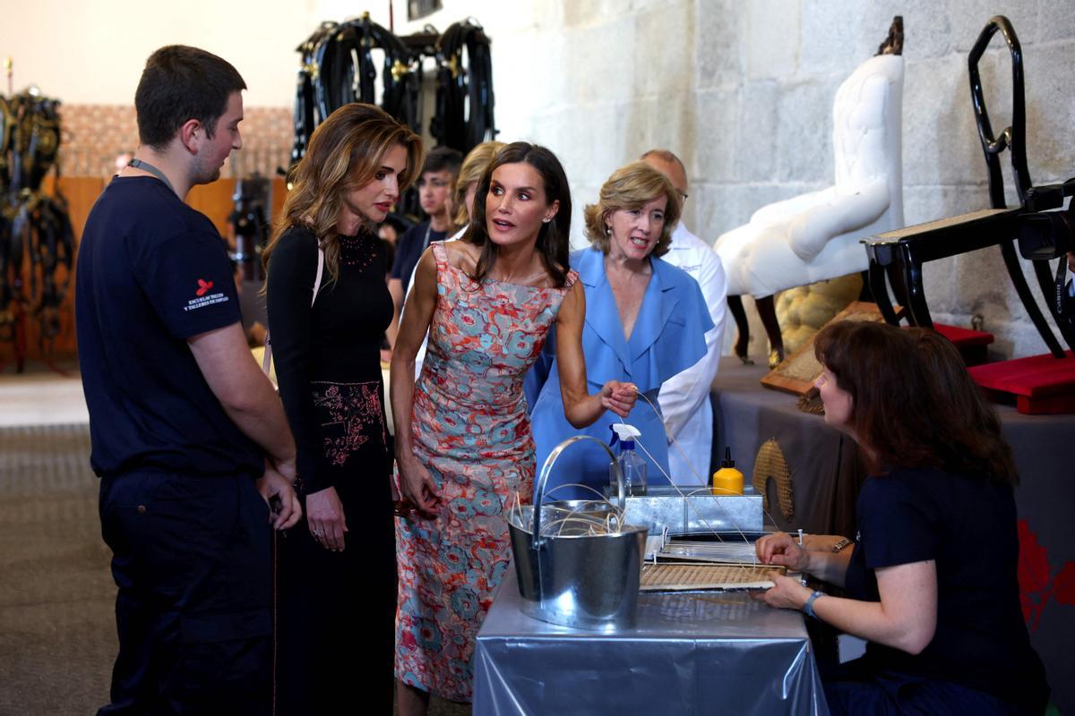 Letizia y Rania de Jordania, encuentro en Madrid