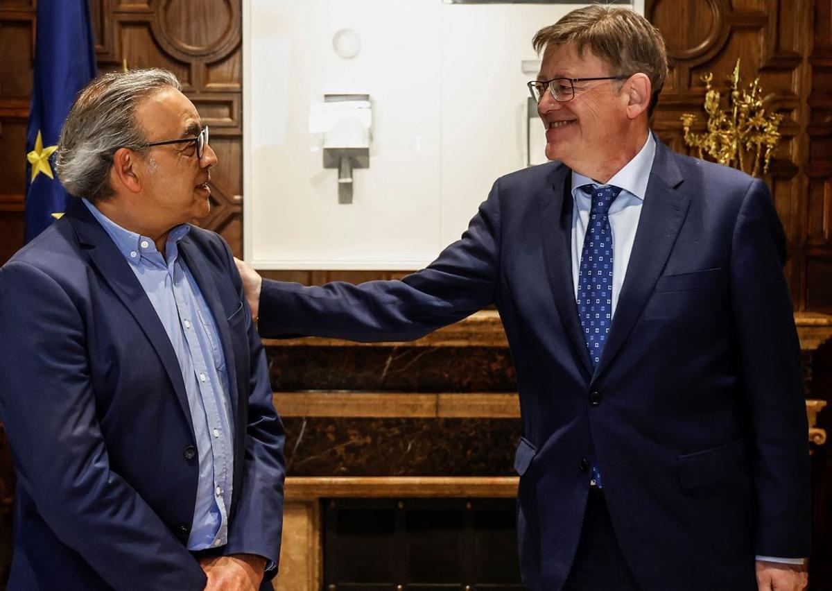 Mata con el presidente Puig este martes