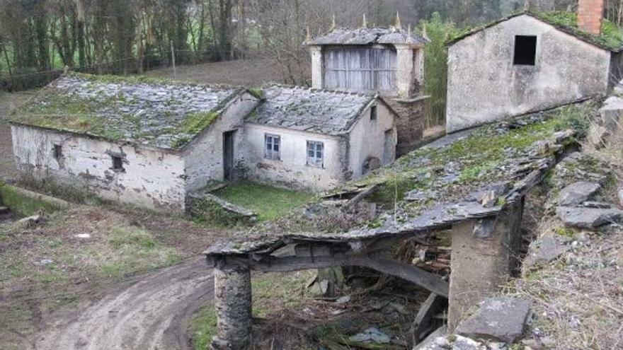 Aldea abandonada en la provincia de Lugo.