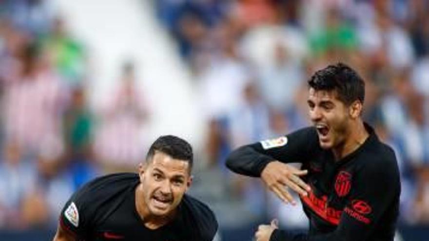 Vitolo (i) celebra su tanto perseguido por Morata.