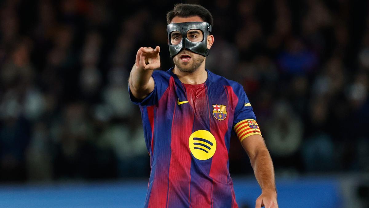 Eric Garcia, durante el Barça-Atlético.