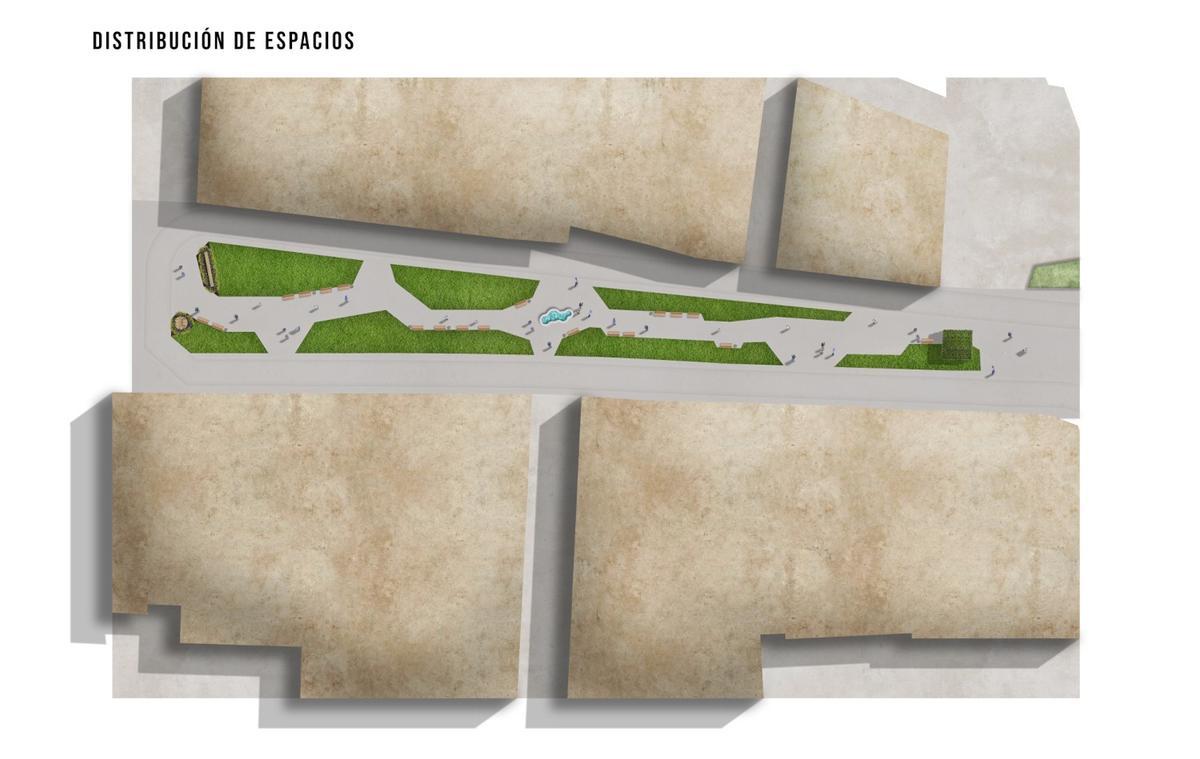 Plano general de la distribución de espacios en el nuevo 'pulmón verde' de Benicarló.