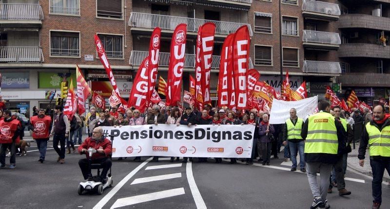 Protesta de jubilados en Zaragoza