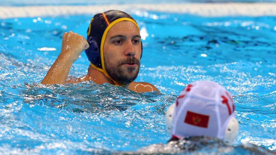 Marc Minguell Alferez festeja un gol ante Serbia.