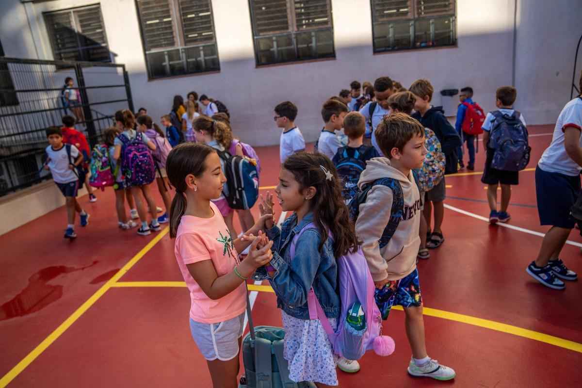 Vuelta al cole en la Escola Pia Sant Miquel de Barcelona