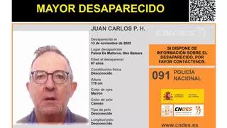 Buscan a un hombre de 67 años desaparecido en Palma