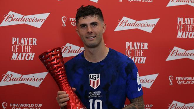 Christian Pulisic, autor del tanto que clasifica a Estados Unidos a los octavos de final