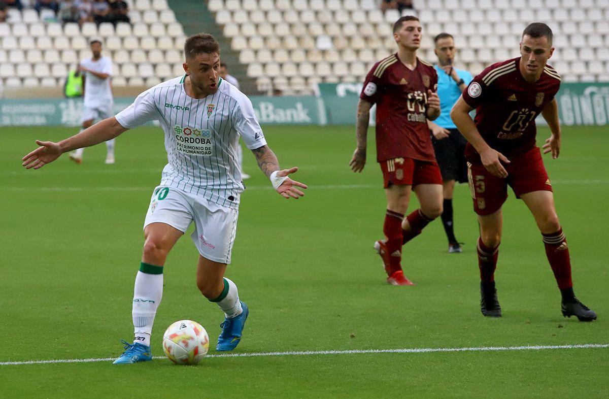 Antonio Casas, durante el pasado choque ante el Badajoz en El Arcángel.