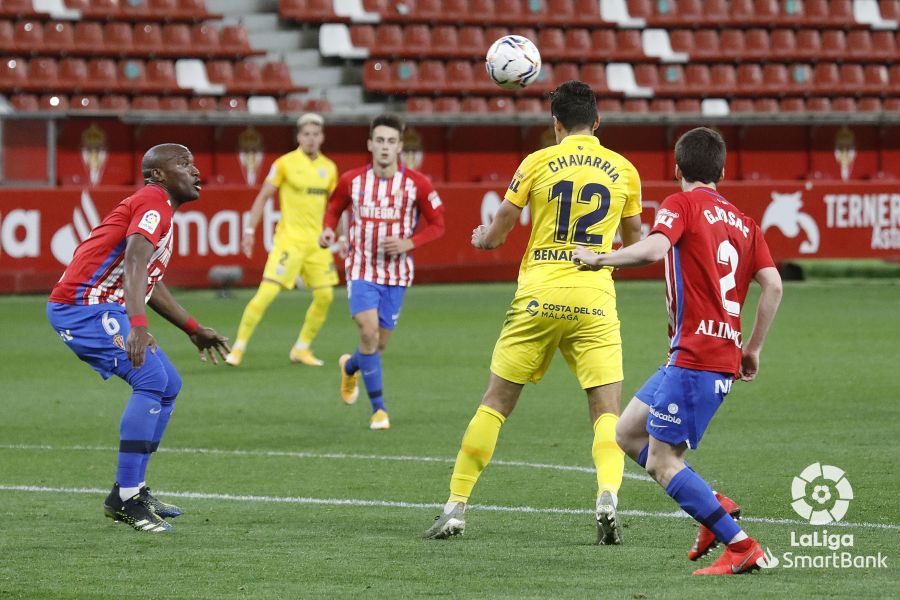 Partido de la Liga Smartbank entre el Sporting y el Málaga CF