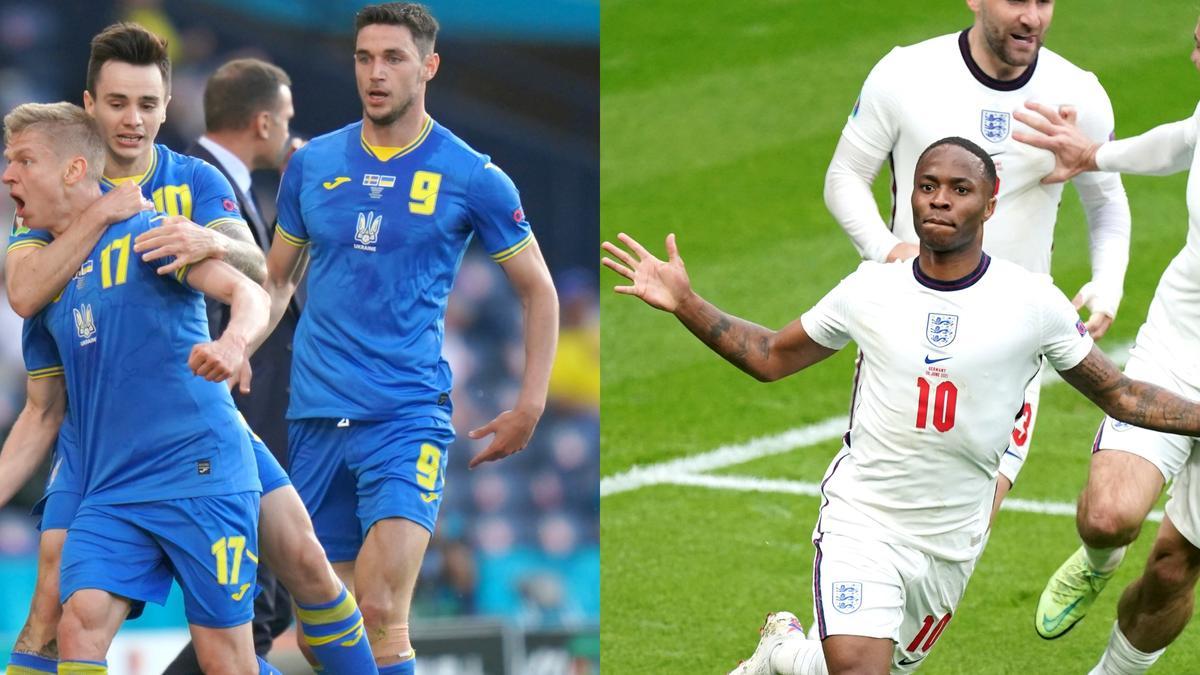 Ucrania e Inglaterra se enfrentarán en cuartos de final de la Eurocopa.