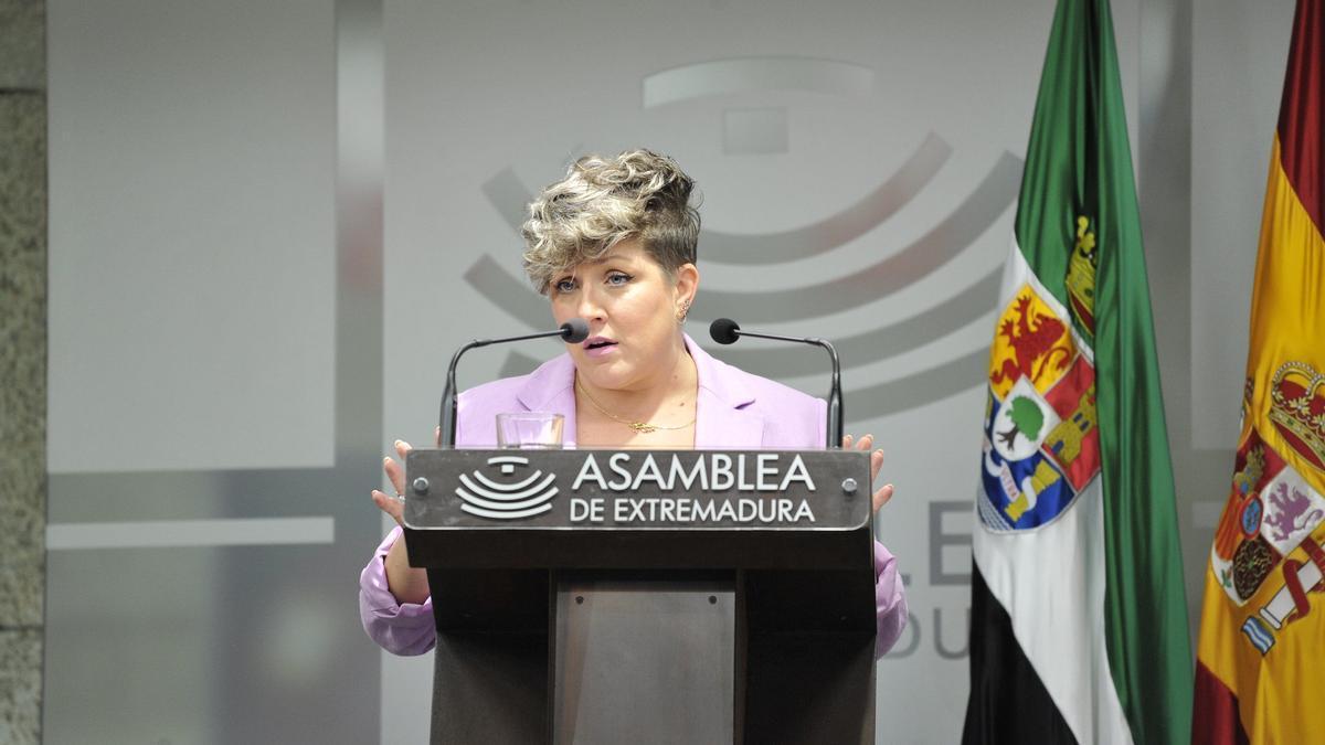 La portavoz del PSOE en la Asamblea, Soraya Vega