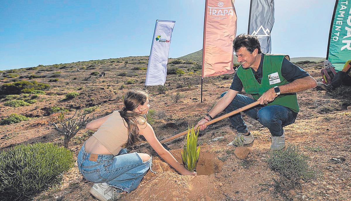 Acción de reforestación con trabajadores de la cadena