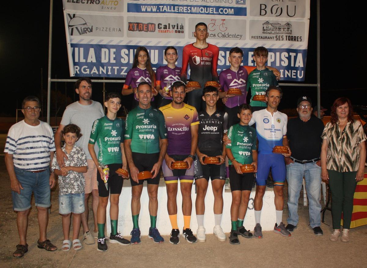 Vila de Sineu 2024. Imagen del podio con los diferentes ganadores de Primera categoría