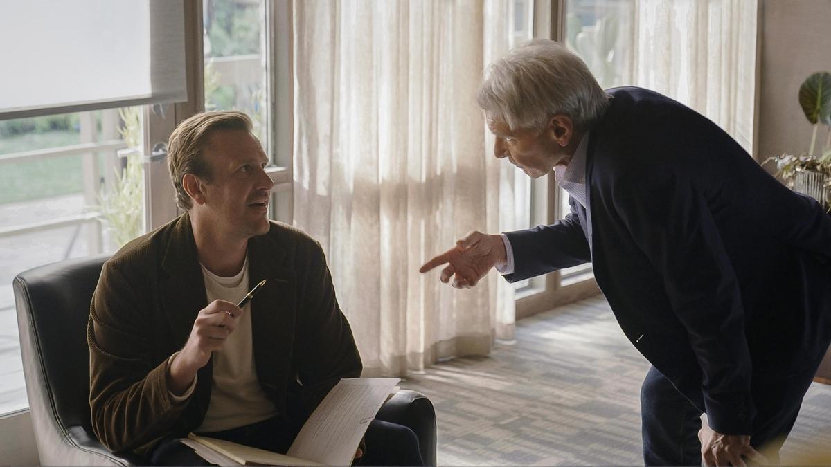 Jason Segel (Jimmy) y Harrison Ford (Paul) en ’Terapia sin filtro’.