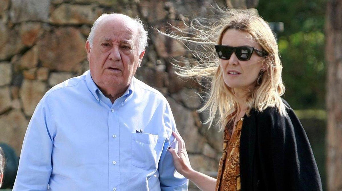 Amancio Ortega y su hija Marta.