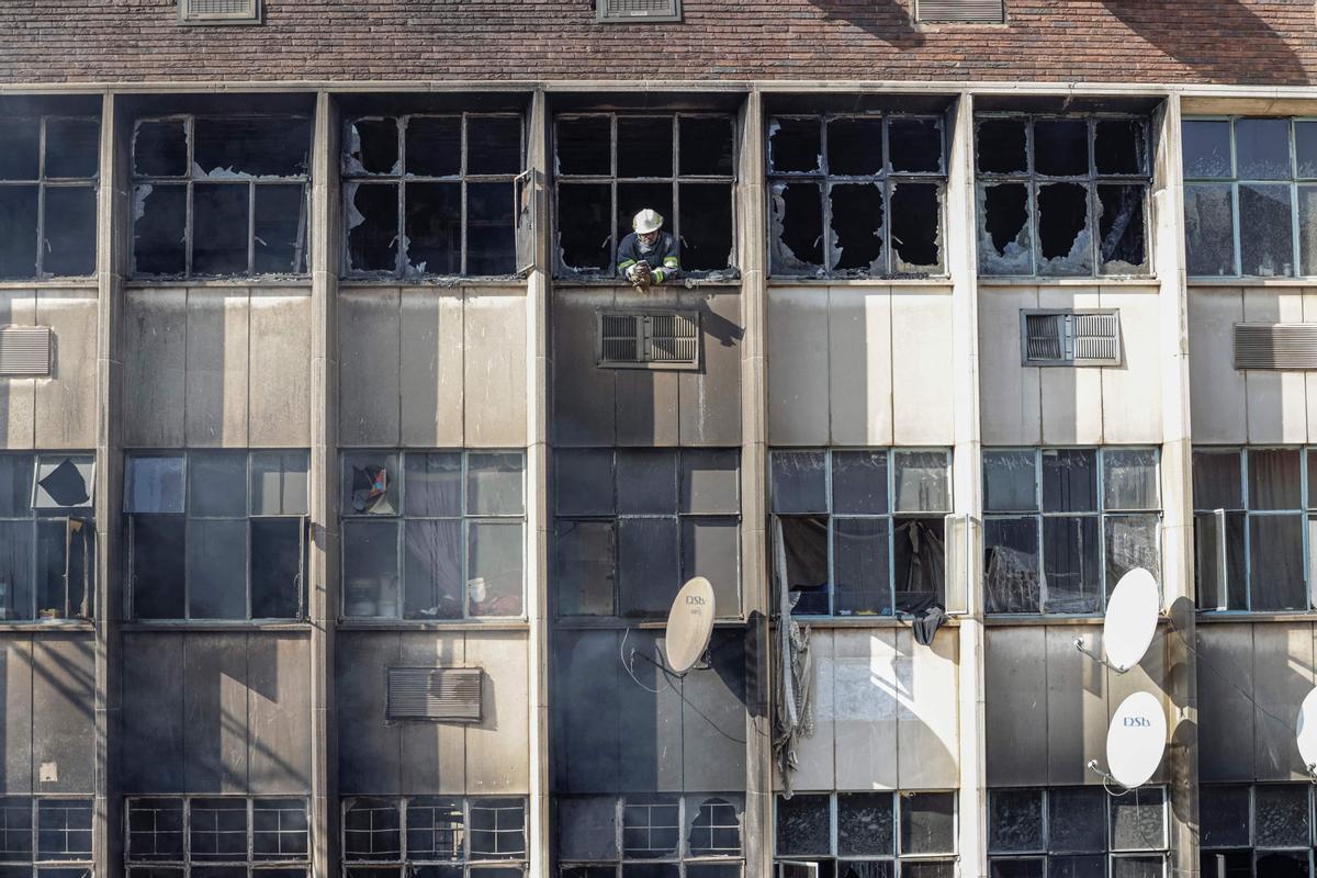 Incendio mortal en un edificio de Johannesburgo