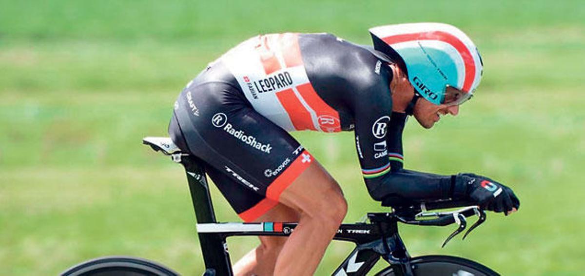 El suizo Fabian Cancellara en una prueba contrarreloj de la pasada temporada.