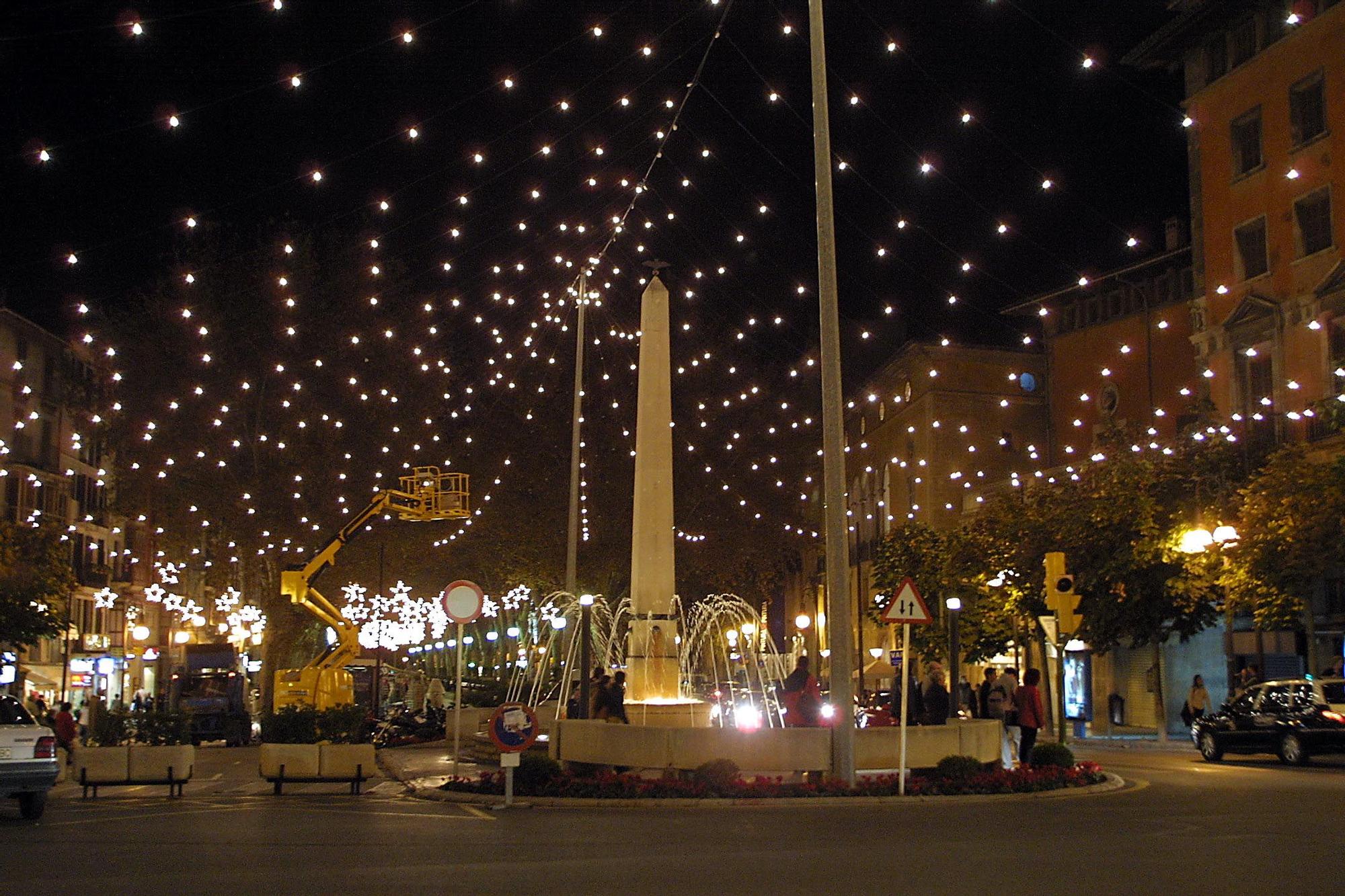 Así eran antes la luces de Navidad de Palma