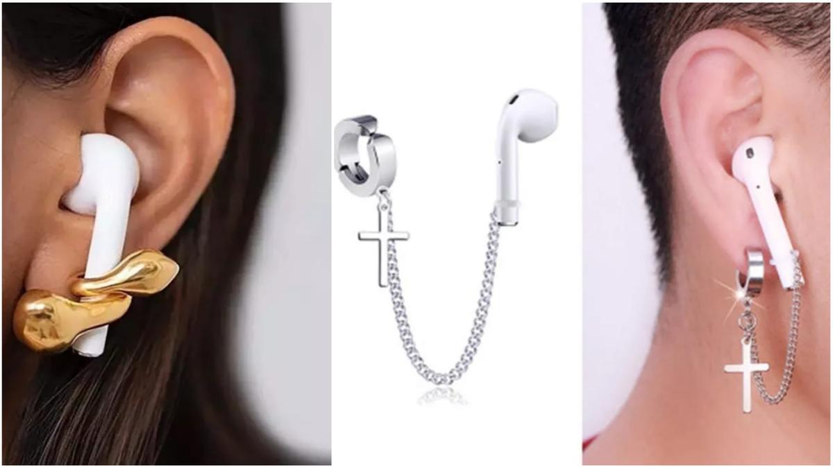 Pendientes-soporte para auriculares.