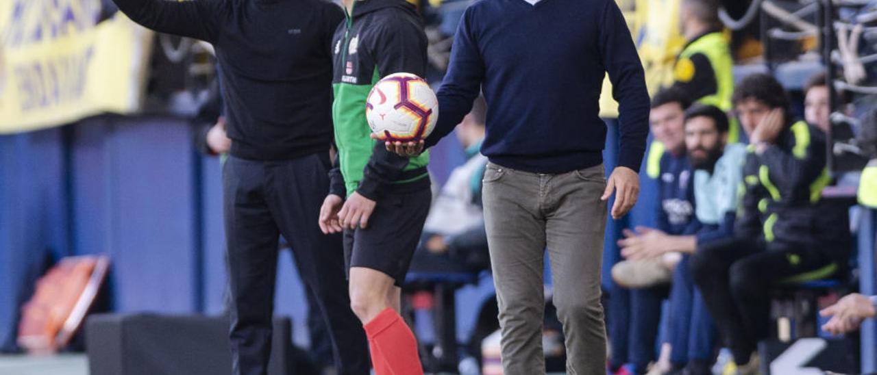 Francisco Rodríguez y Javi Calleja, durante el partido.