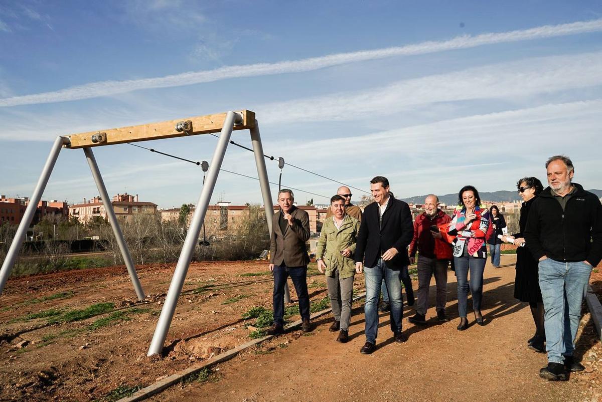 Visita del alcalde a las obras de la segunda fase en el Parque de Levante.