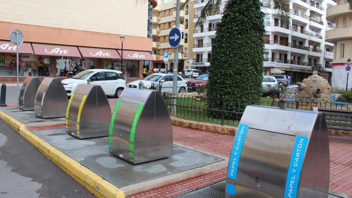 Contenedores soterrados de residuos en Santa Eulària