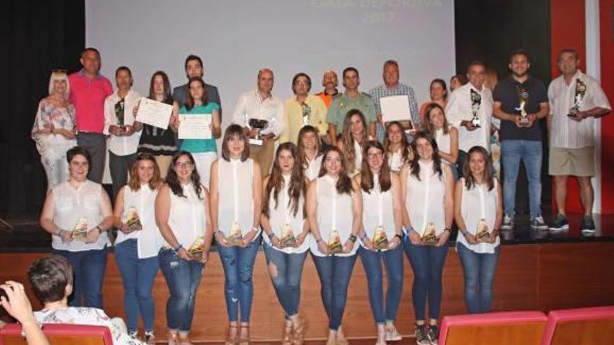 Los galardonados en la Gala del Deporte de Segorbe.