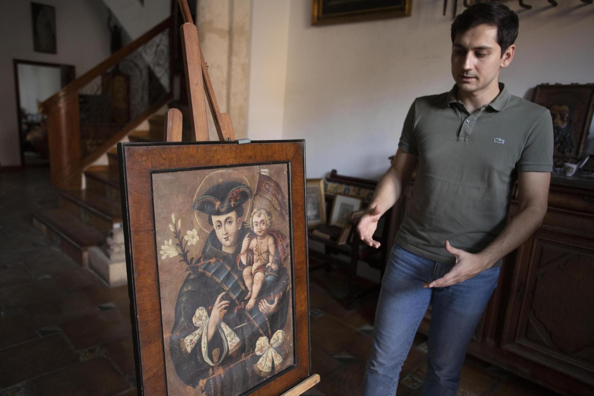 Un anticuario adquiere en Xàtiva un San Antonio de Padua pintado por el sobrino del retratista de Felipe V