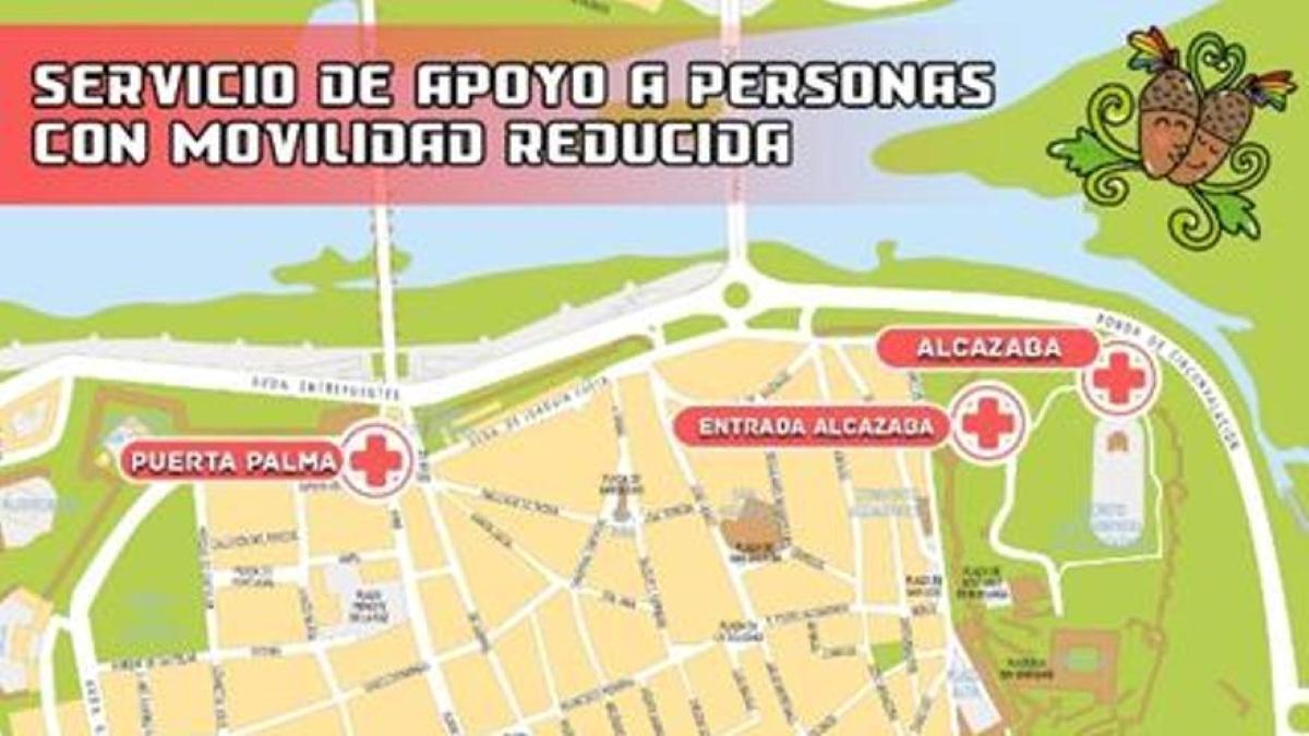 Plano y horarios del servicio de apoyo a personas con movilidad reducida