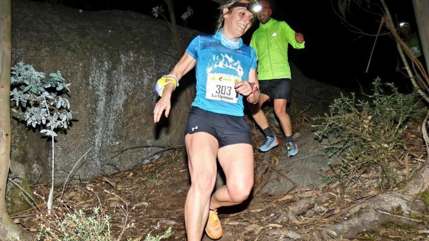 Trail nocturno por A Zapateira