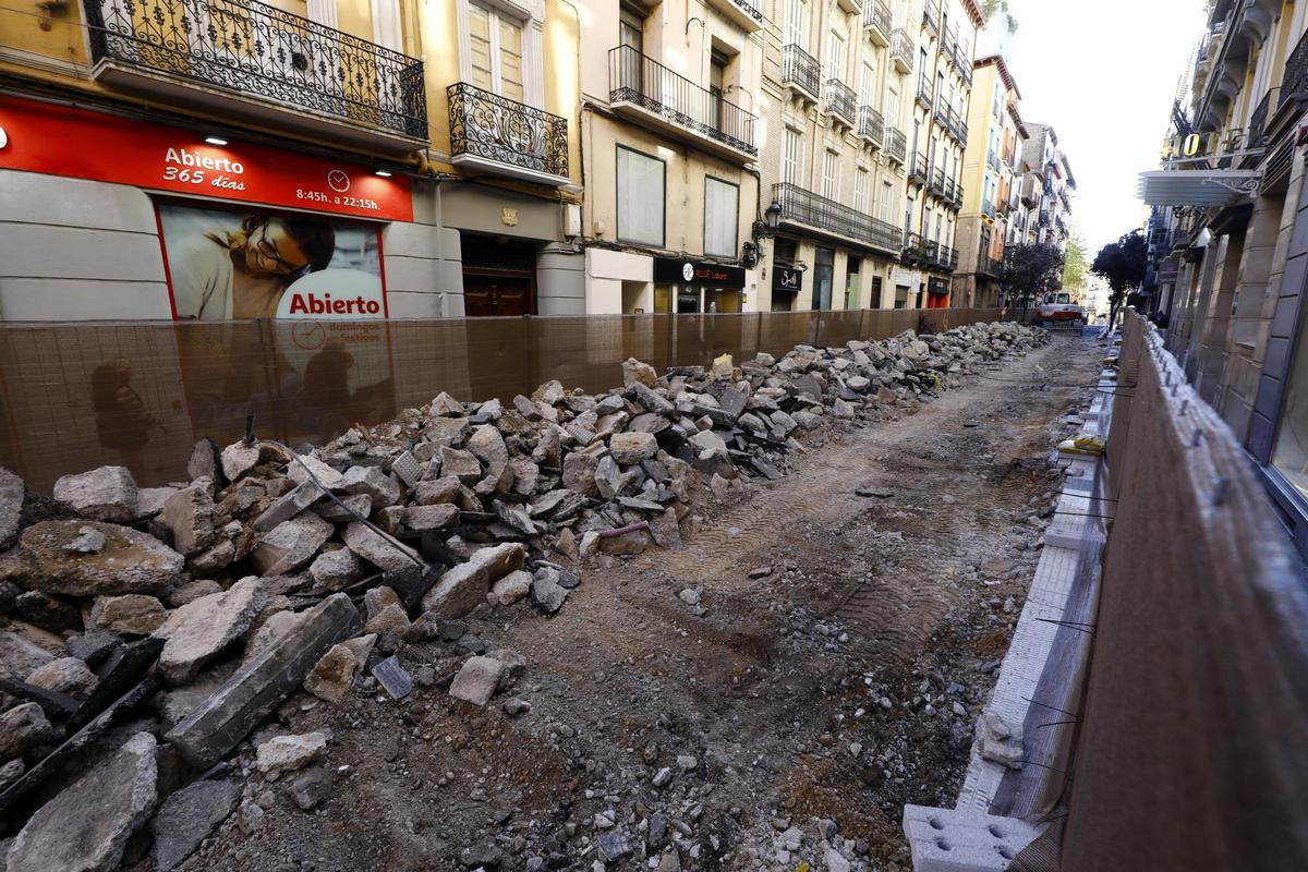 Adiós a la antigua calle Manifestación de Zaragoza: los primeros trabajos dejan estas imágenes