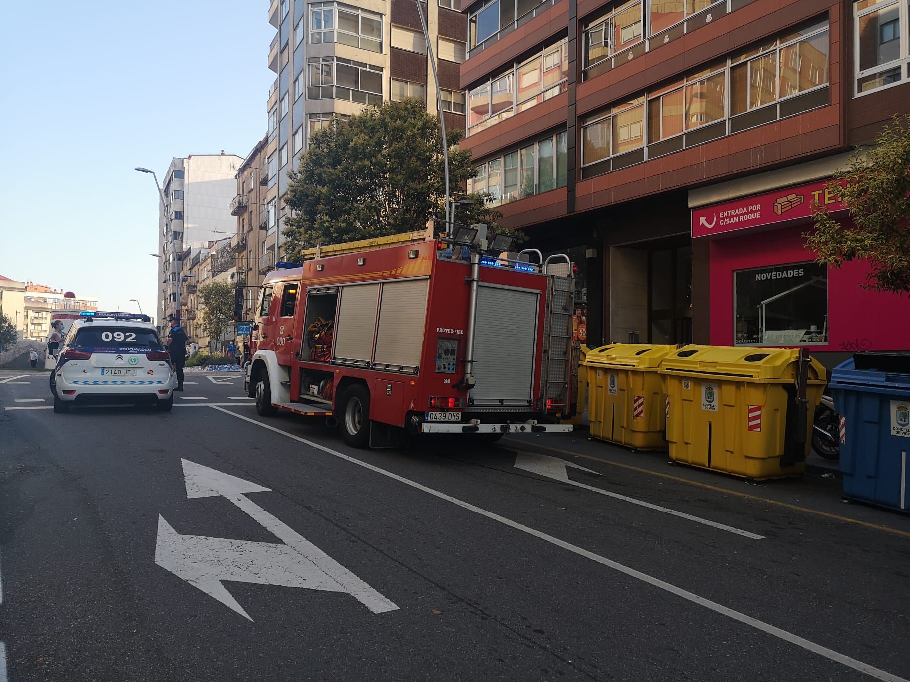 Efectivos de los bomberos desplazados a Gregorio Espino