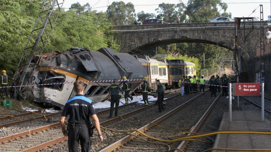 Se investigan las causas del accidente de tren en O Porriño