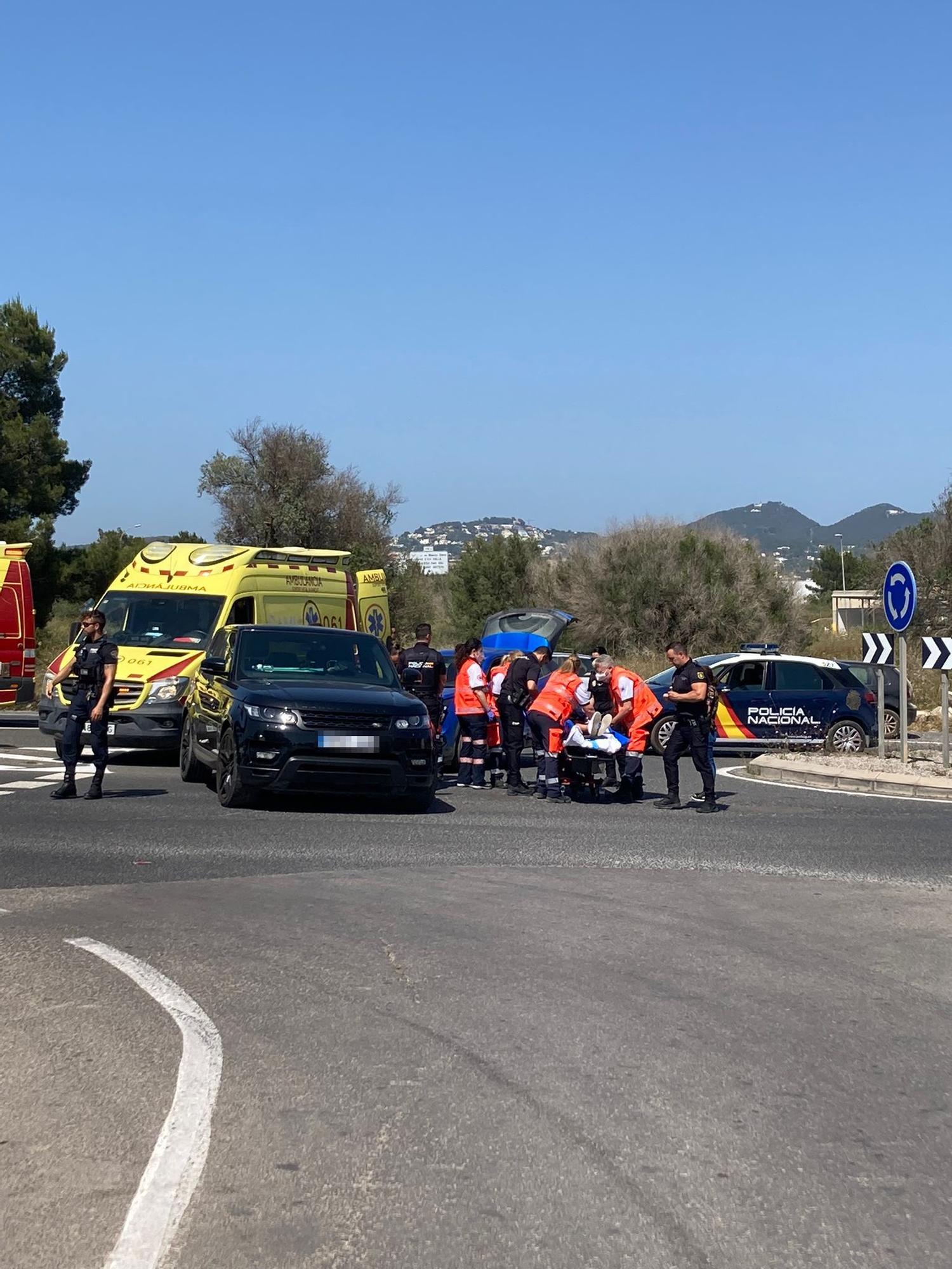 Dos heridos en un accidente en Ibiza