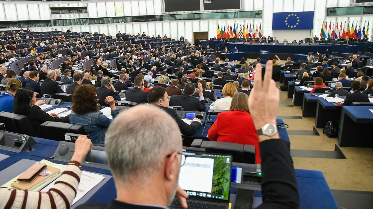 Votació al ple del Parlament Europeu d'Estrasburg