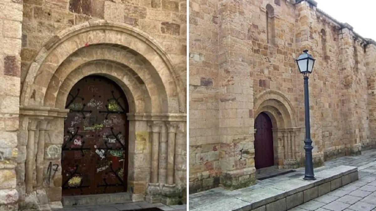 La iglesia de San Esteban: el antes y el después de las pintadas