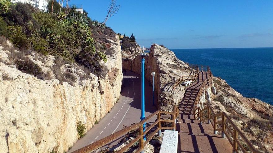 Tramo de la Senda Litoral en Rincón de la Victoria.