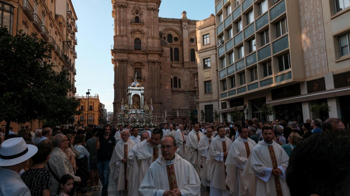 Una imagen de la procesión del Corpus en las calles de Málaga.