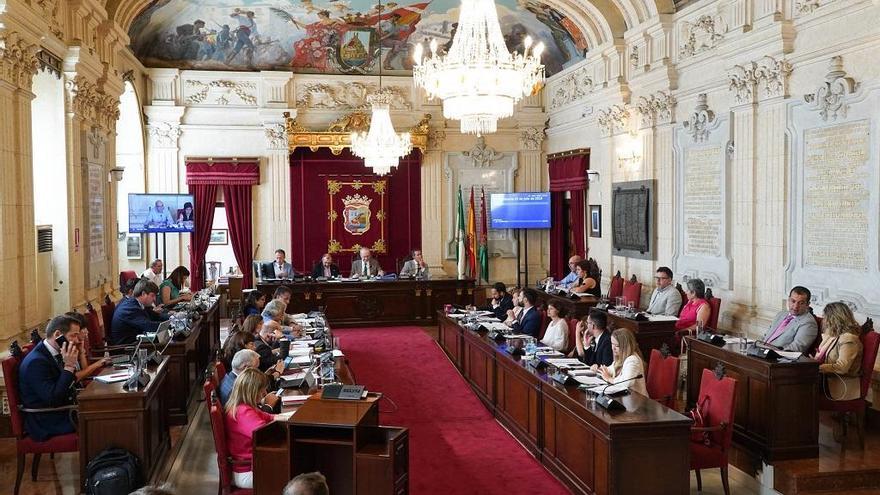 Imagen de un pleno del Ayuntamiento de Málaga.