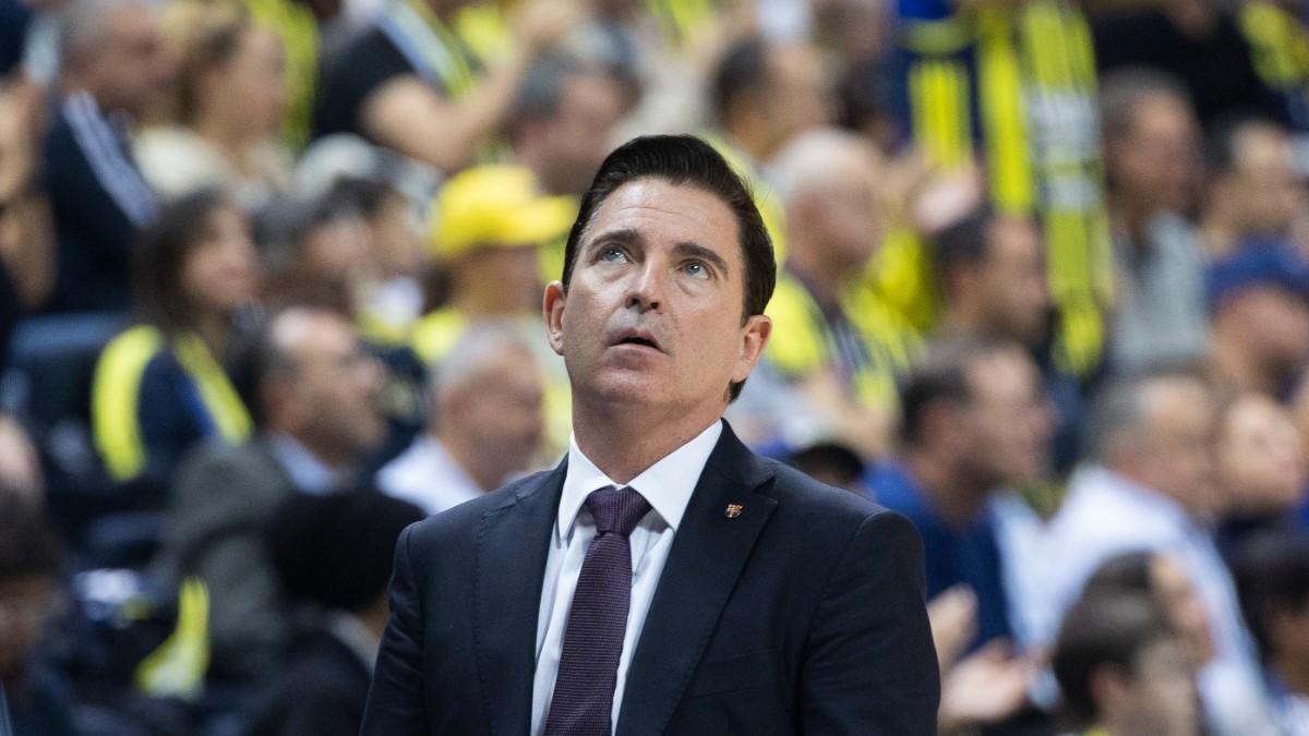 Xavi Pascual, durante el partido de Euroliga ante Anadolu Efes