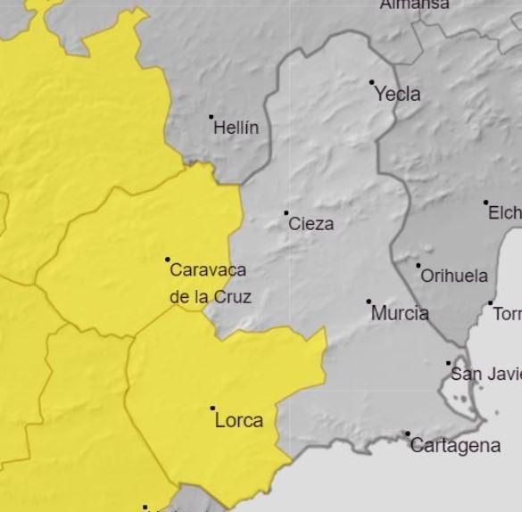 Mapa de avisos meteorológicos