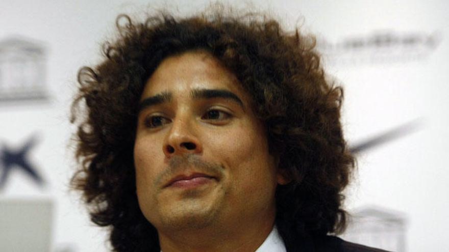 Guillermo Ochoa, el &#039;Memo&#039;, el día de su presentación como jugador del Málaga CF.