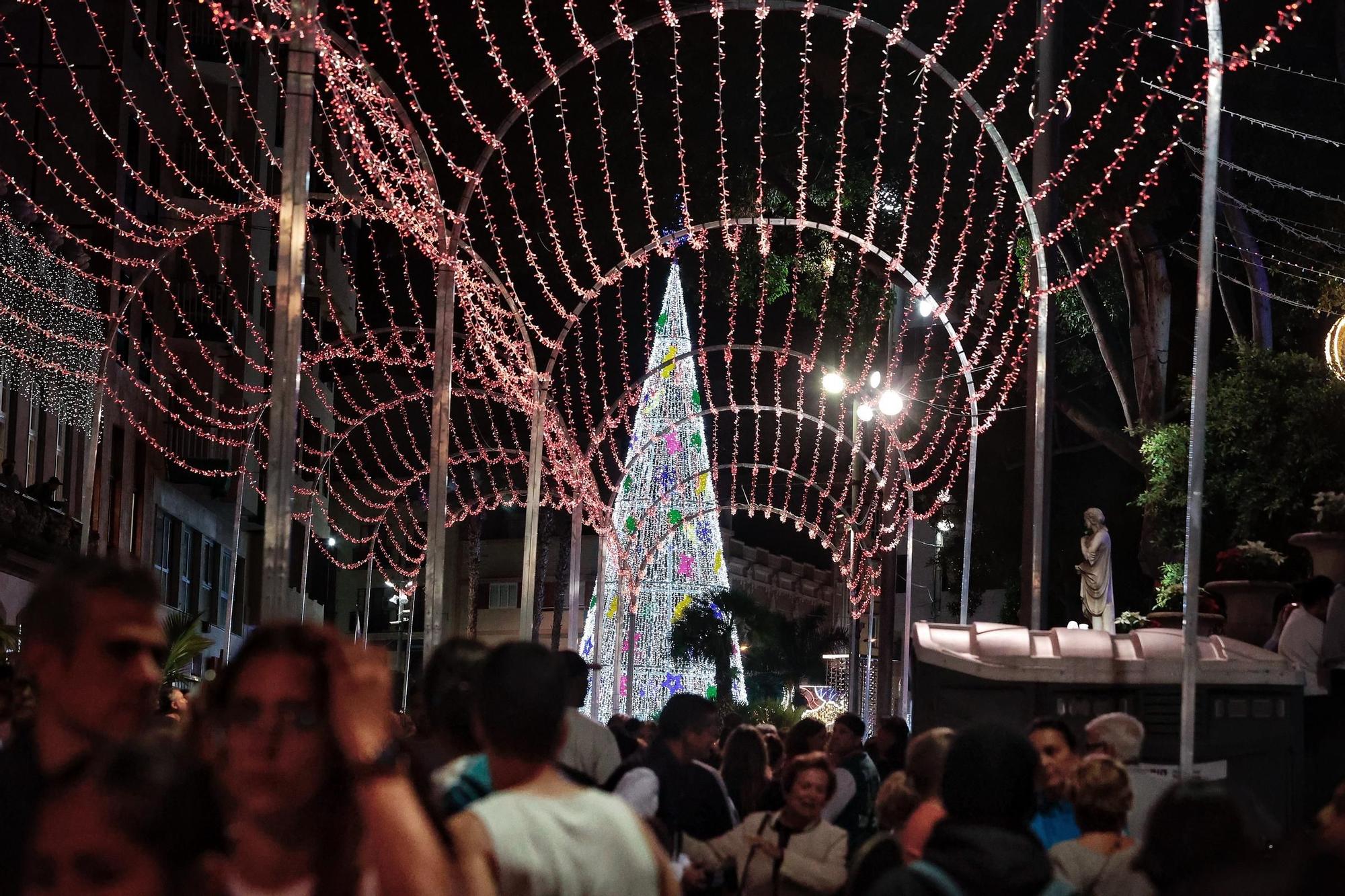 Encendido de las luces navideñas de Santa Cruz