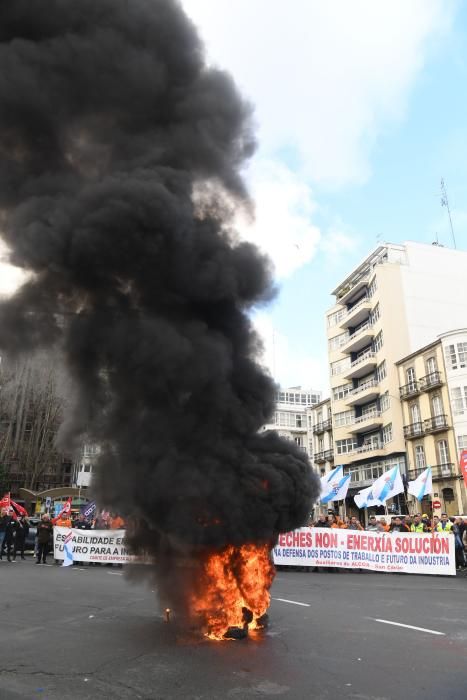 Protesta de trabajadores de Alu Ibérica