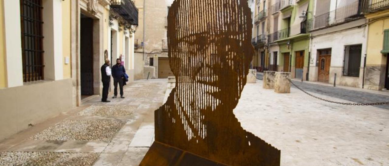 Una de las obras que Rafael Armengol ha instalado en el Museu de Belles Arts de Xàtiva.