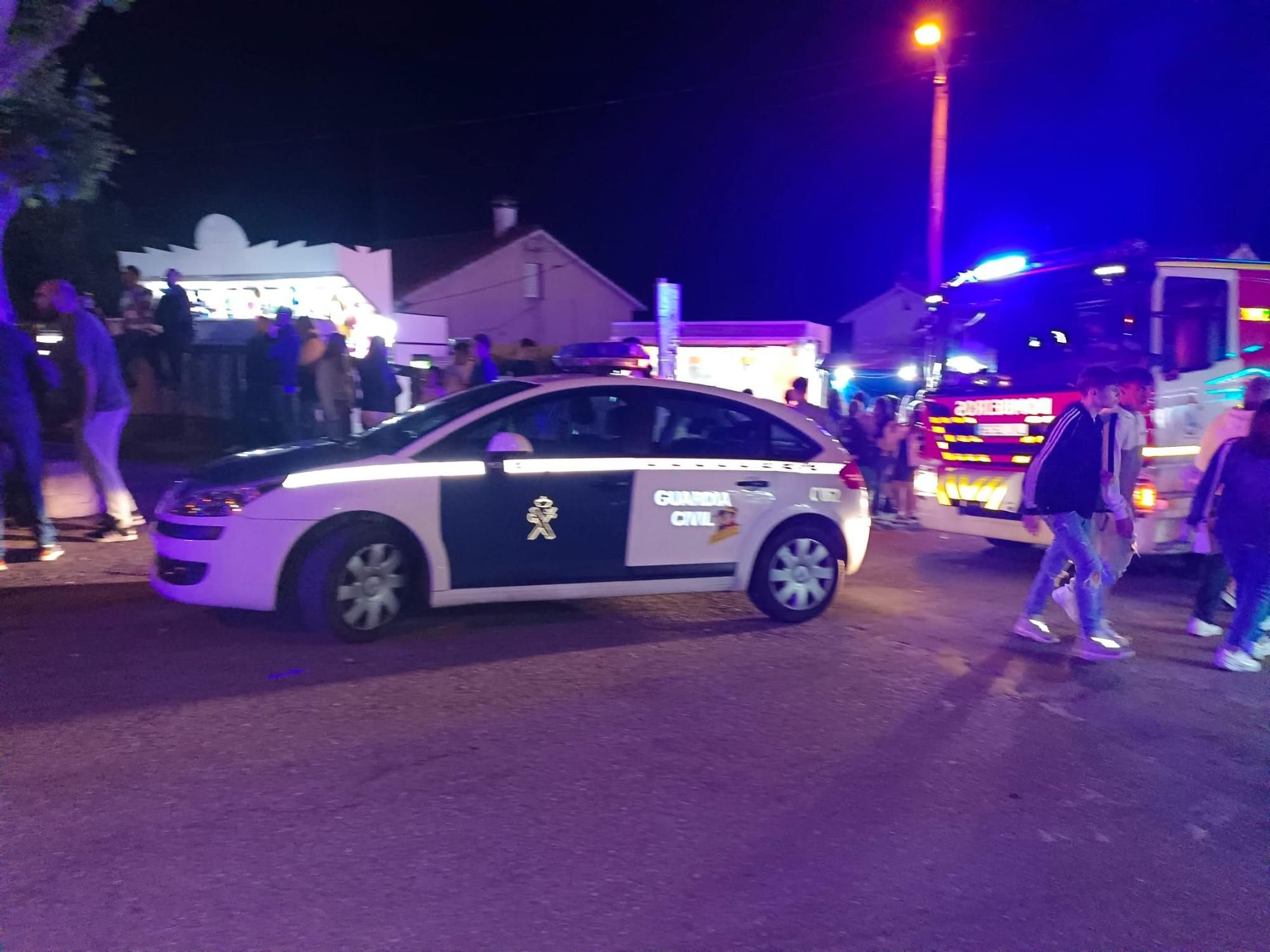 Doce heridos en un atropello múltiple durante una verbena en Vilanova de Arousa