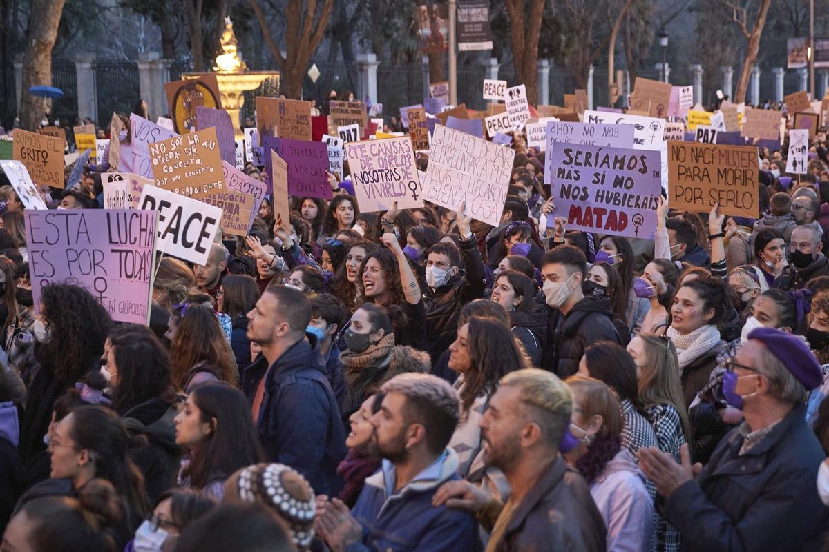 Manifestación del Movimiento Feminista de Madrid bajo el eslogan "El feminismo es abolicionista". EFE/Luca Piergiovanni